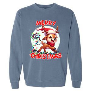 Merry Christmas Christmas Reindeer Christmas Lights Tangled Tank Top Garment-Dyed Sweatshirt