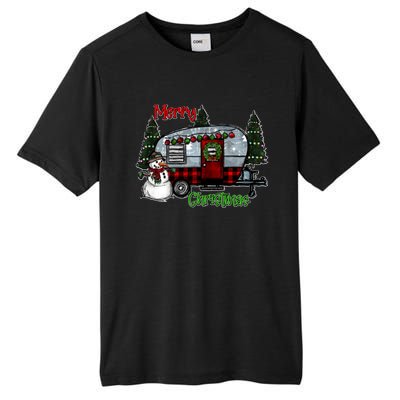 Merry Christmas Camper Light Snowman Hippie Christmas Tree Tall Fusion ChromaSoft Performance T-Shirt