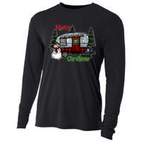 Merry Christmas Camper Light Snowman Hippie Christmas Tree Cooling Performance Long Sleeve Crew