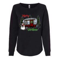 Merry Christmas Camper Light Snowman Hippie Christmas Tree Womens California Wash Sweatshirt