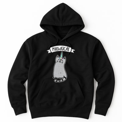 Meowgical Caticorn Cat Unicorn Magical Creature Gift Hoodie