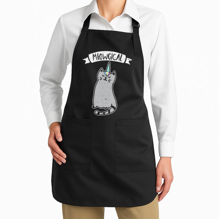 Meowgical Caticorn Cat Unicorn Magical Creature Gift Apron