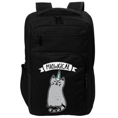 Meowgical Caticorn Cat Unicorn Magical Creature Gift Impact Tech Backpack
