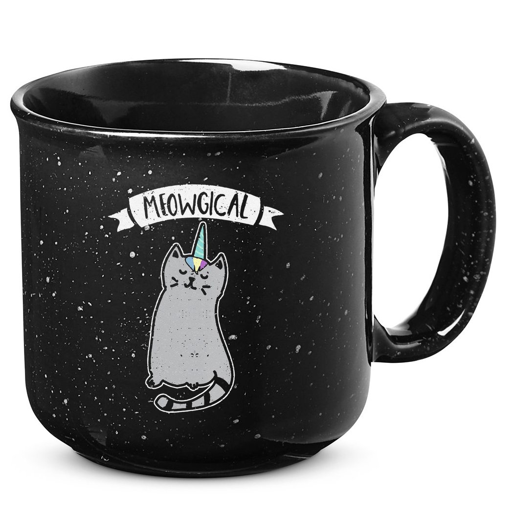 Meowgical Caticorn Cat Unicorn Magical Creature Gift 15oz Campfire Ceramic Mug