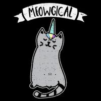 Meowgical Caticorn Cat Unicorn Magical Creature Gift Drawstring Bag