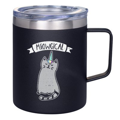Meowgical Caticorn Cat Unicorn Magical Creature Gift 12oz Stainless Steel Coffee Mug