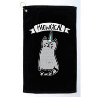 Meowgical Caticorn Cat Unicorn Magical Creature Gift Golf Towel