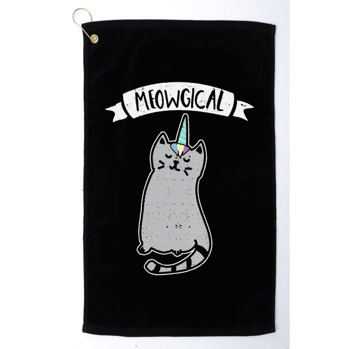 Meowgical Caticorn Cat Unicorn Magical Creature Gift Golf Towel