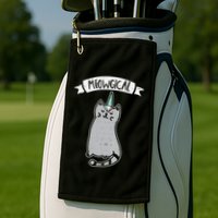 Meowgical Caticorn Cat Unicorn Magical Creature Gift Golf Towel