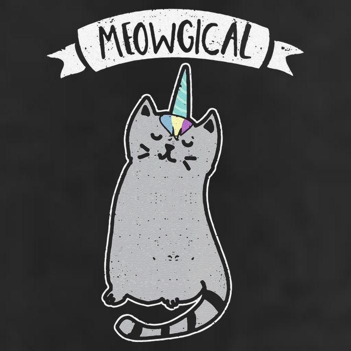 Meowgical Caticorn Cat Unicorn Magical Creature Gift Golf Towel
