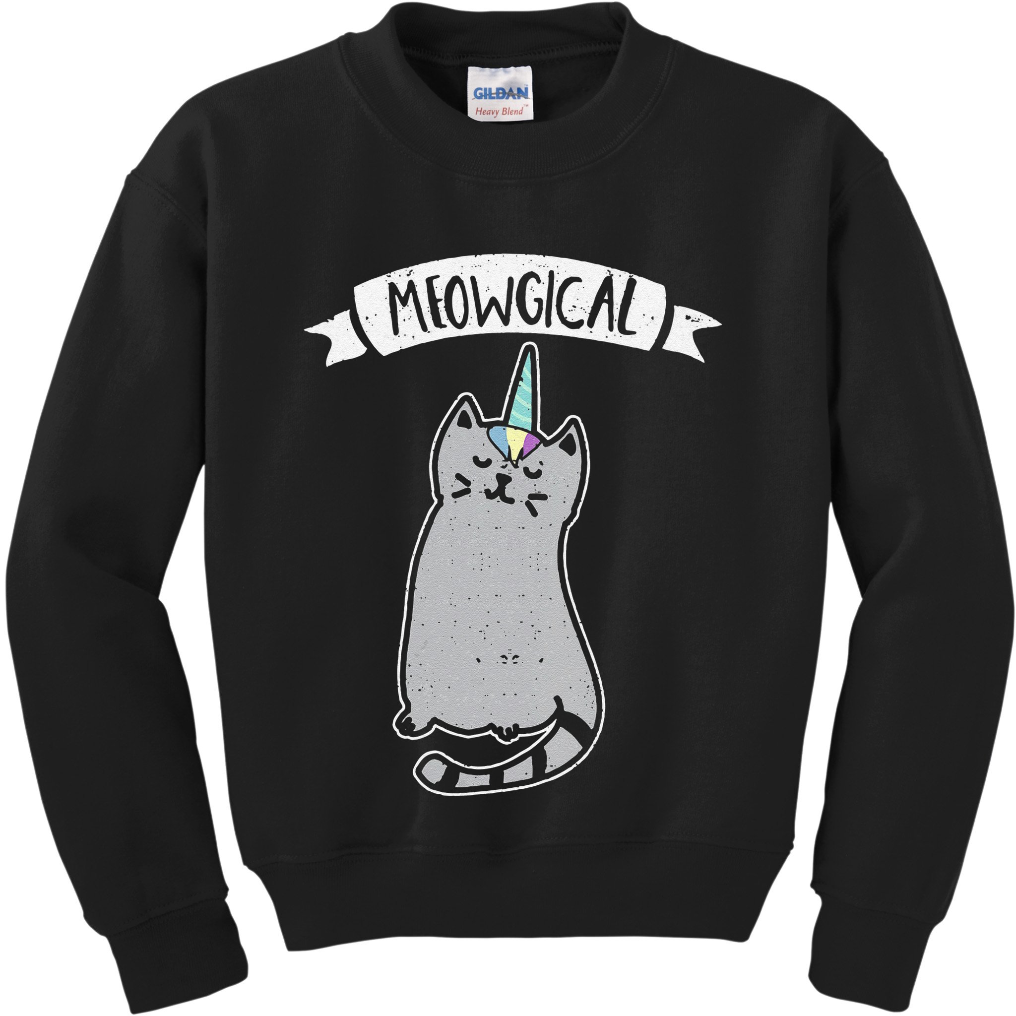 Meowgical Caticorn Cat Unicorn Magical Creature Gift Kids Sweatshirt