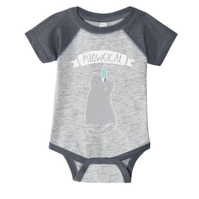 Meowgical Caticorn Cat Unicorn Magical Creature Gift Infant Baby Jersey Bodysuit