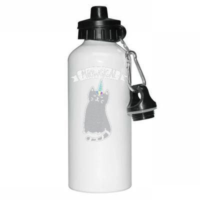 Meowgical Caticorn Cat Unicorn Magical Creature Gift Aluminum Water Bottle