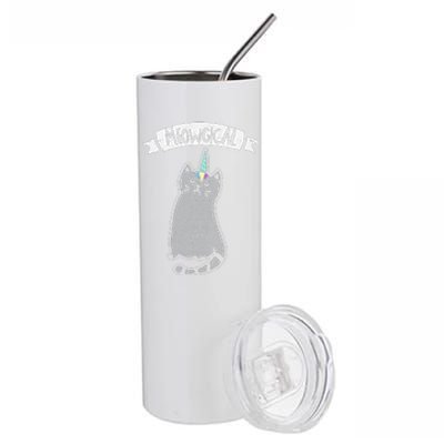 Meowgical Caticorn Cat Unicorn Magical Creature Gift Stainless Steel Tumbler