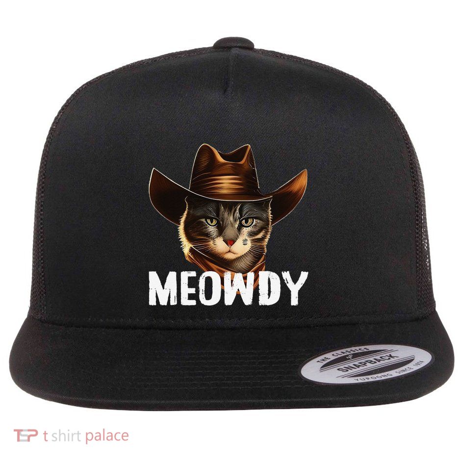Meowdy Cat Cow Funny Cat Meme Flatbill Hat