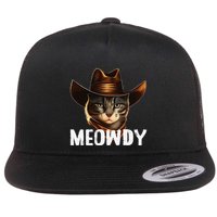 Meowdy Cat Cow Funny Cat Meme Flat Bill Trucker Hat