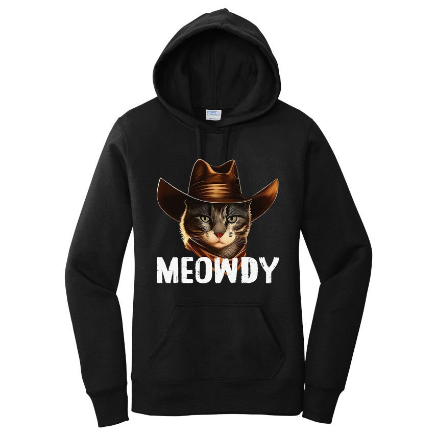 Meowdy Cat Cow Funny Cat Meme Women's Pullover Hoodie