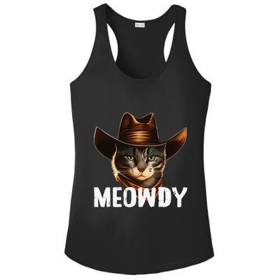Meowdy Cat Cow Funny Cat Meme Ladies PosiCharge Competitor Racerback Tank