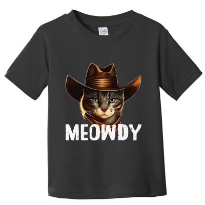 Meowdy Cat Cow Funny Cat Meme Toddler T-Shirt