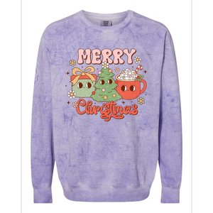 Merry Christmas Cozy And Cute Tank Top Colorblast Crewneck Sweatshirt