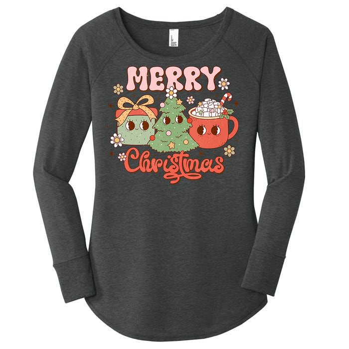 Merry Christmas Cozy And Cute Tank Top Women's Perfect Tri Tunic Long Sleeve Shirt