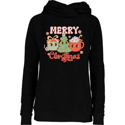 Merry Christmas Cozy And Cute Tank Top Womens Funnel Neck Pullover Hood