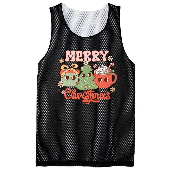 Merry Christmas Cozy And Cute Tank Top Mesh Reversible Basketball Jersey Tank