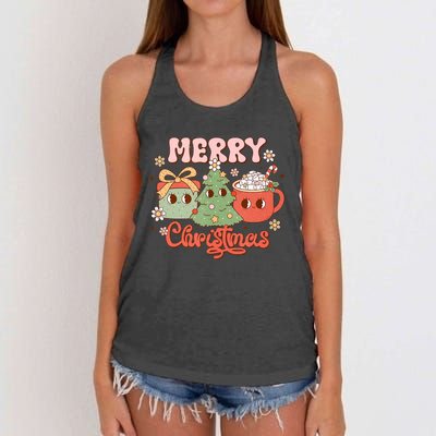 Merry Christmas Cozy And Cute Tank Top Women's Knotted Racerback Tank