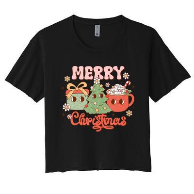 Merry Christmas Cozy And Cute Tank Top Women's Crop Top Tee