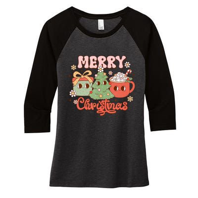 Merry Christmas Cozy And Cute Tank Top Women's Tri-Blend 3/4-Sleeve Raglan Shirt