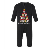 Meowy Catmas Cat Christmas Tree Xmas  Funny Santa  Infant Fleece One Piece