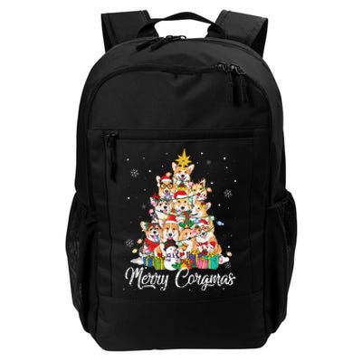 Merry Corgmas Corgi Christmas Tree Lights Santa Dog Lover  Daily Commute Backpack