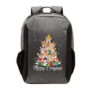 Merry Corgmas Corgi Christmas Tree Lights Santa Dog Lover  Vector Backpack