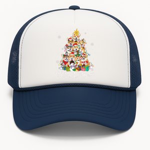 Merry Corgmas Corgi Christmas Tree Lights Santa Dog Lover  Trucker Hat