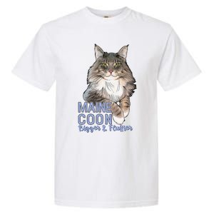 Maine Coon Cat Bigger & Fluffier Funny Garment-Dyed Heavyweight T-Shirt