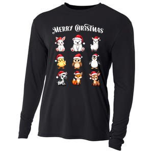 Merry Christmas Cute Animals Holiday Season Critters Tank Top Cooling Performance Long Sleeve Crew