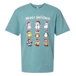 Merry Christmas Cute Animals Holiday Season Critters Tank Top Sueded Cloud Jersey T-Shirt