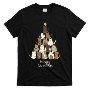 Meowy Christmas Cat Lover   T-Shirt