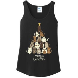 Meowy Christmas Cat Lover   Ladies Essential Tank