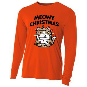 Meowy Christmas Christmas Cats Cat Lover Cooling Performance Long Sleeve Crew