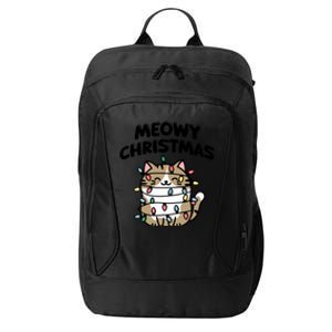 Meowy Christmas Christmas Cats Cat Lover City Backpack