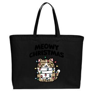 Meowy Christmas Christmas Cats Cat Lover Cotton Canvas Jumbo Tote