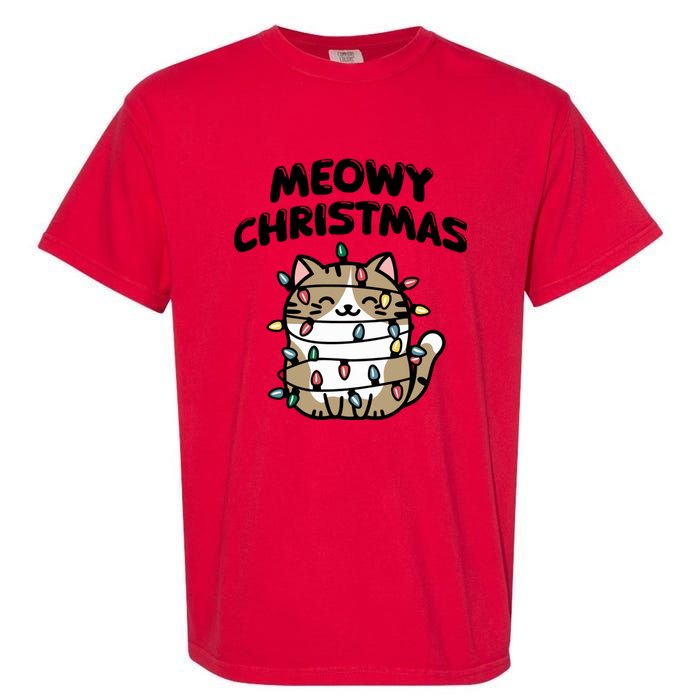 Meowy Christmas Christmas Cats Cat Lover Garment-Dyed Heavyweight T-Shirt