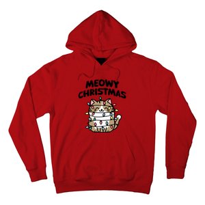 Meowy Christmas Christmas Cats Cat Lover Hoodie