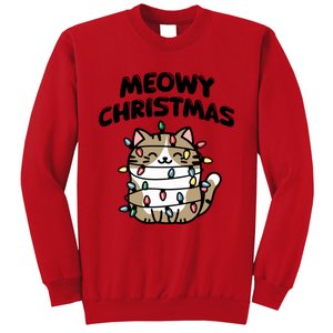 Meowy Christmas Christmas Cats Cat Lover Sweatshirt