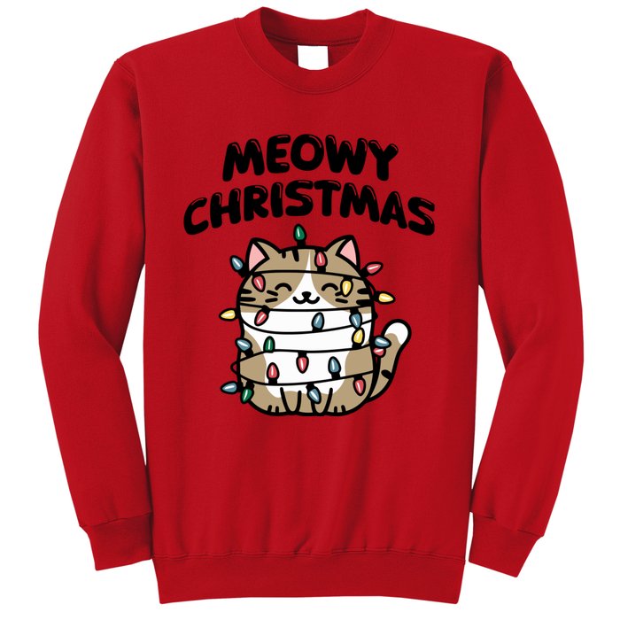 Meowy Christmas Christmas Cats Cat Lover Sweatshirt