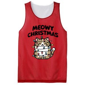 Meowy Christmas Christmas Cats Cat Lover Mesh Reversible Basketball Jersey Tank