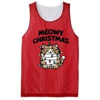 Meowy Christmas Christmas Cats Cat Lover Mesh Reversible Basketball Jersey Tank