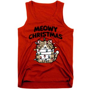 Meowy Christmas Christmas Cats Cat Lover Tank Top