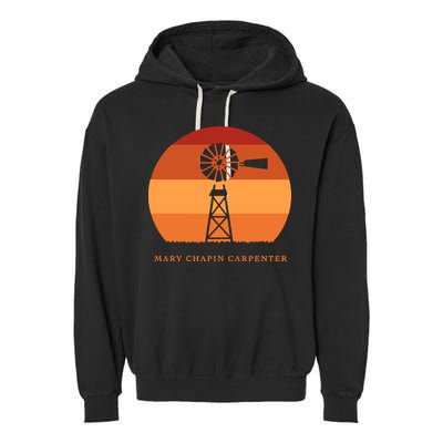 Mary Chapin Carpenter Windmill Retro Vintage Sunset Garment-Dyed Fleece Hoodie